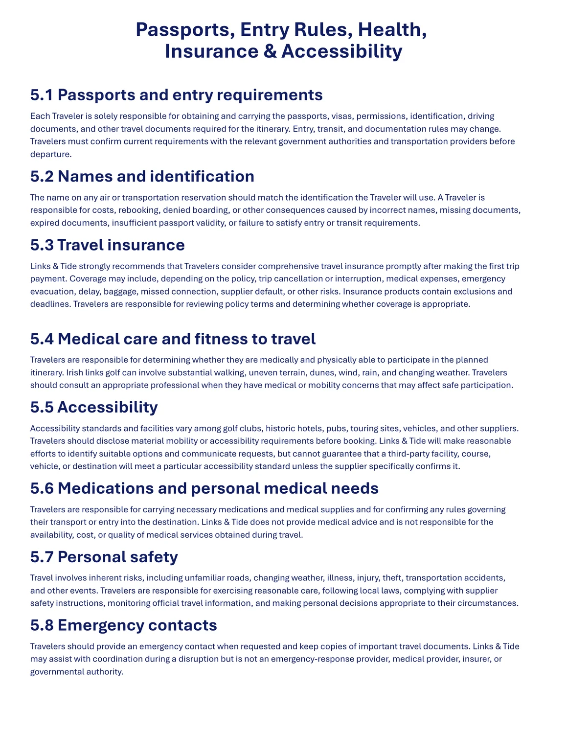 Terms and Conditions page 5 of 10